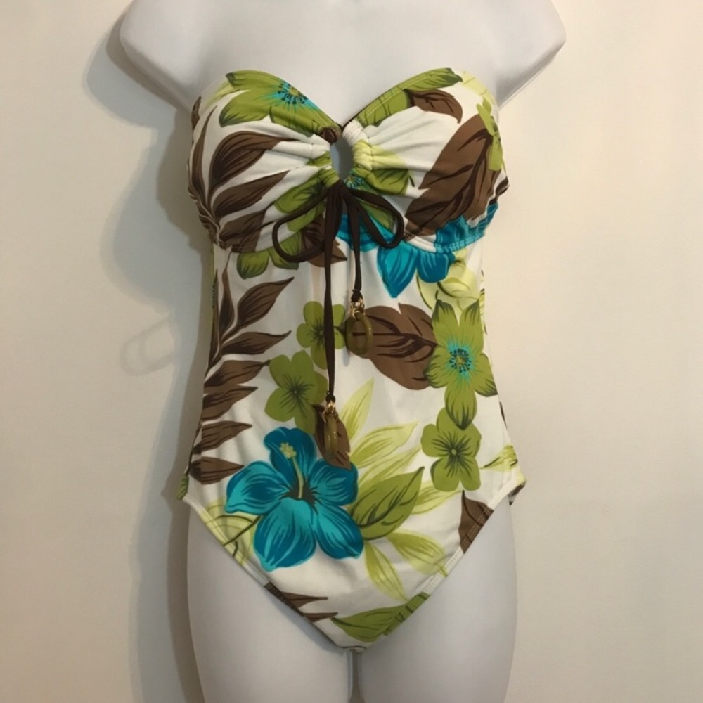 Leilani, floral tropical swimsuit. Size 10